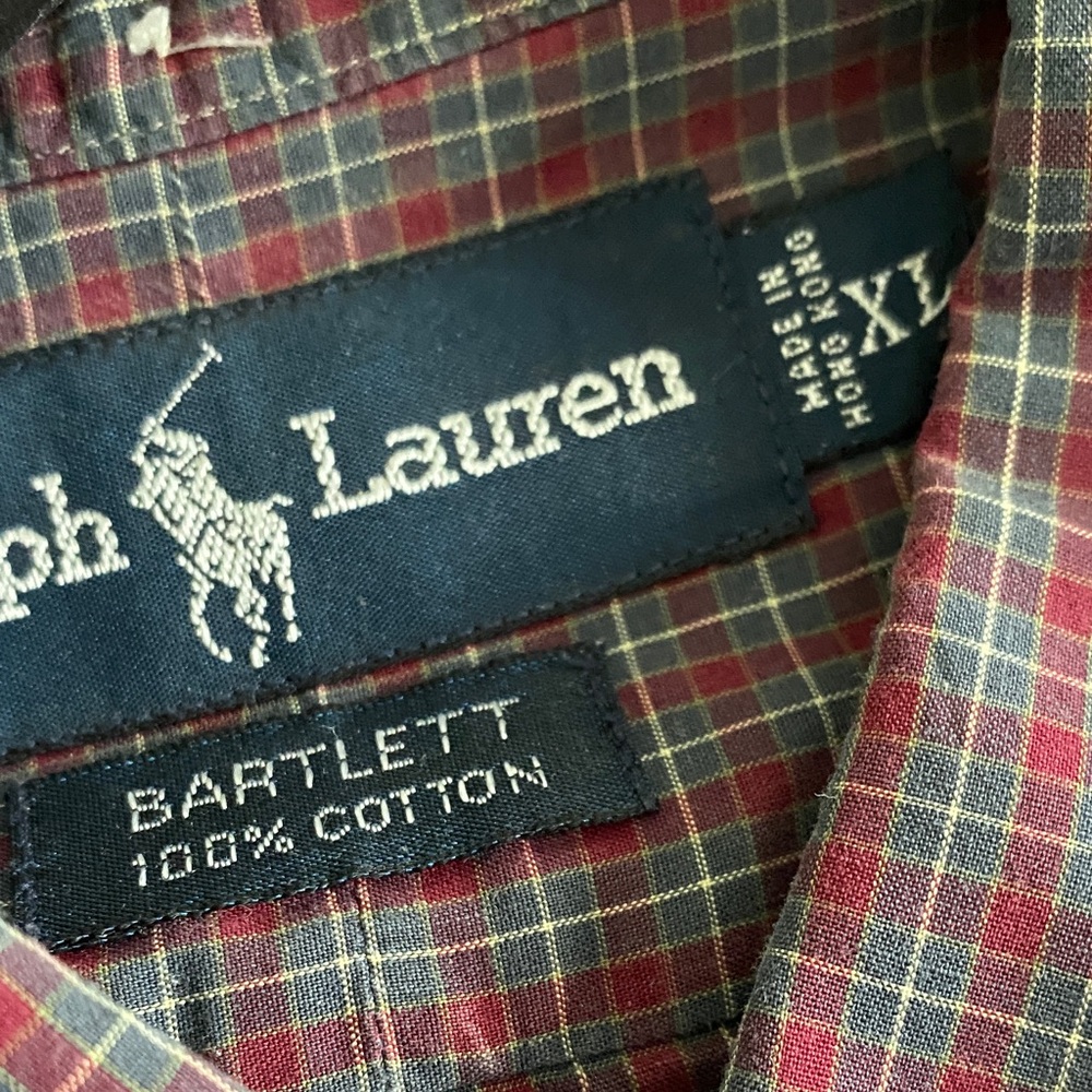 Ralph Lauren Checkered Shirt in Burgundy and Forest Green